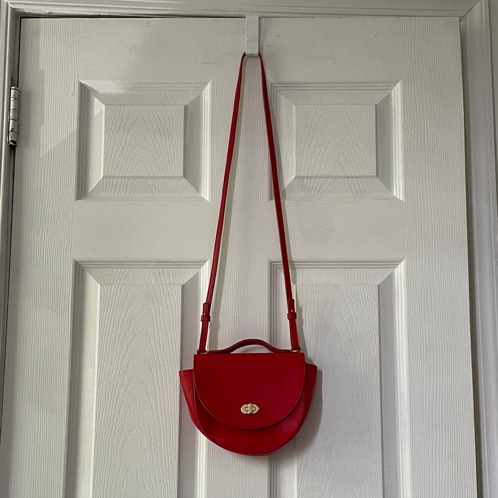 CLARE V ELODIE Tomato Red Bag - Picture 3 of 16